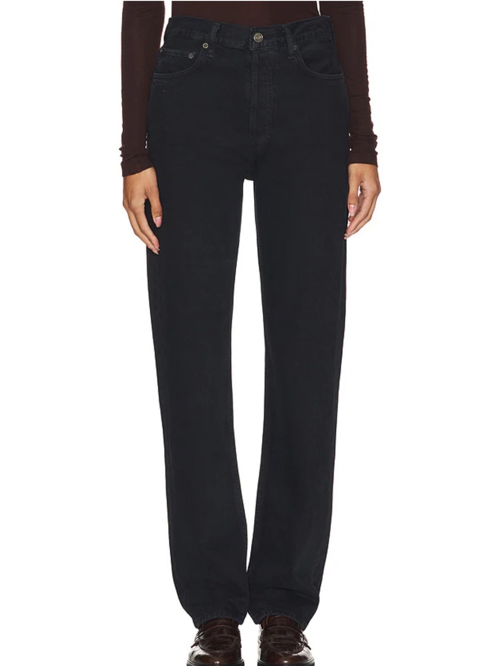 Agolde black 90's Pinch Waist Long Jeans